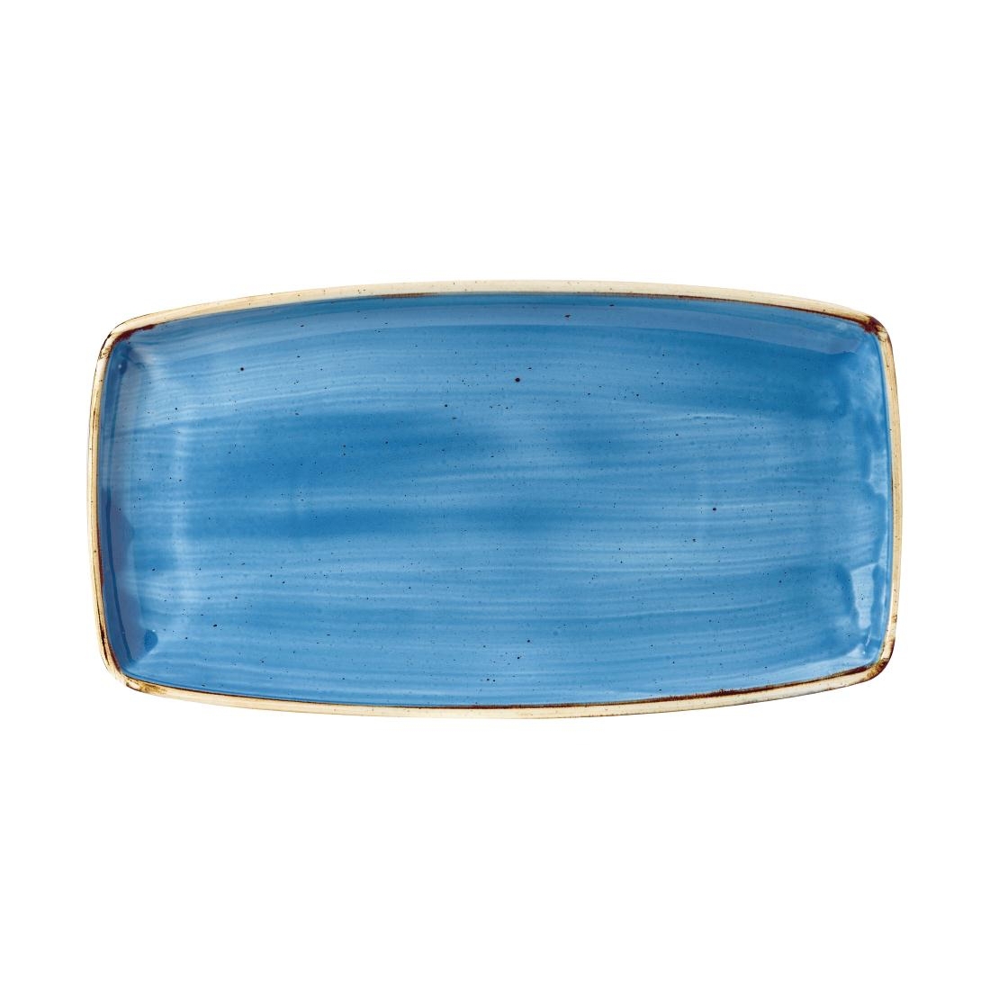 Churchill Stonecast Rectangular Plate Cornflower Blue X Mm By