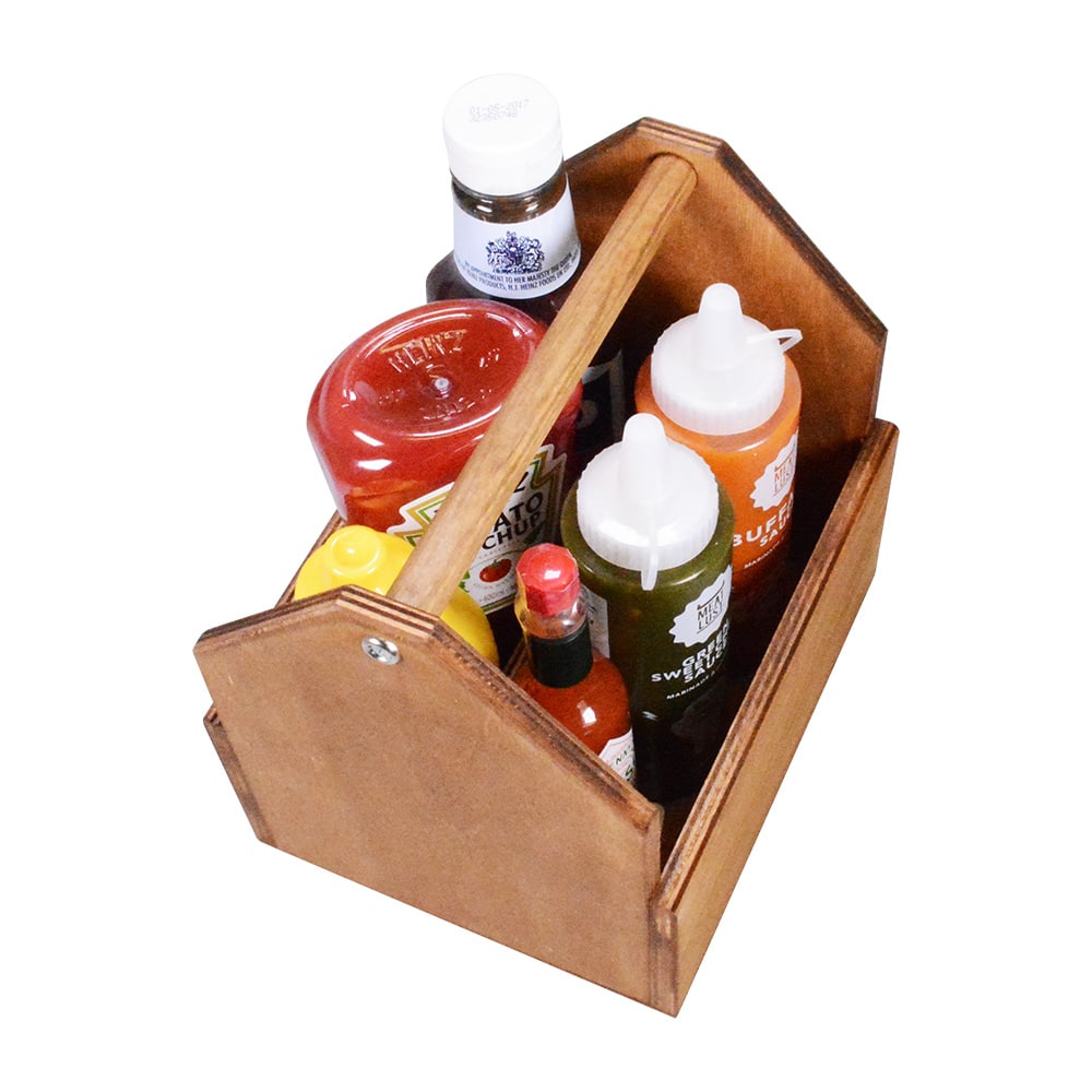 Wooden Condiment Holder - Smart Hospitality Supplies