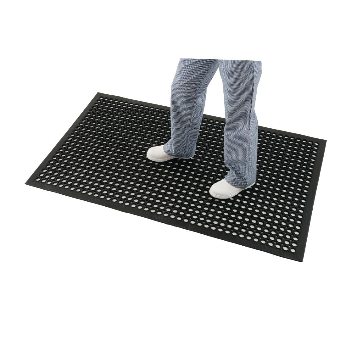 Jantex Rubber Anti Fatigue Mat Black By Jantex Dp206 Smart