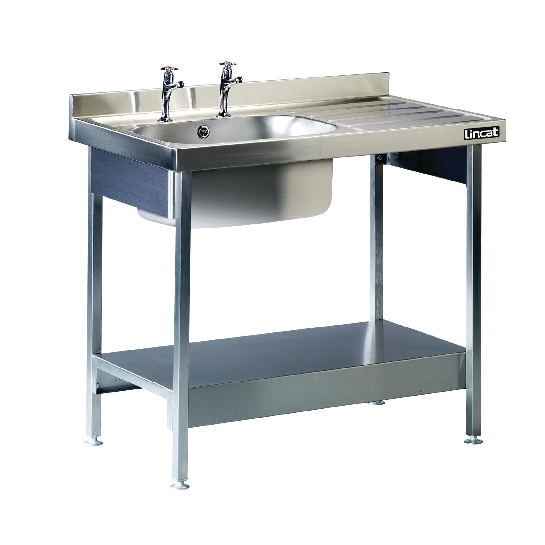 Lincat Stainless Steel Single Sink Unit with Right Hand 