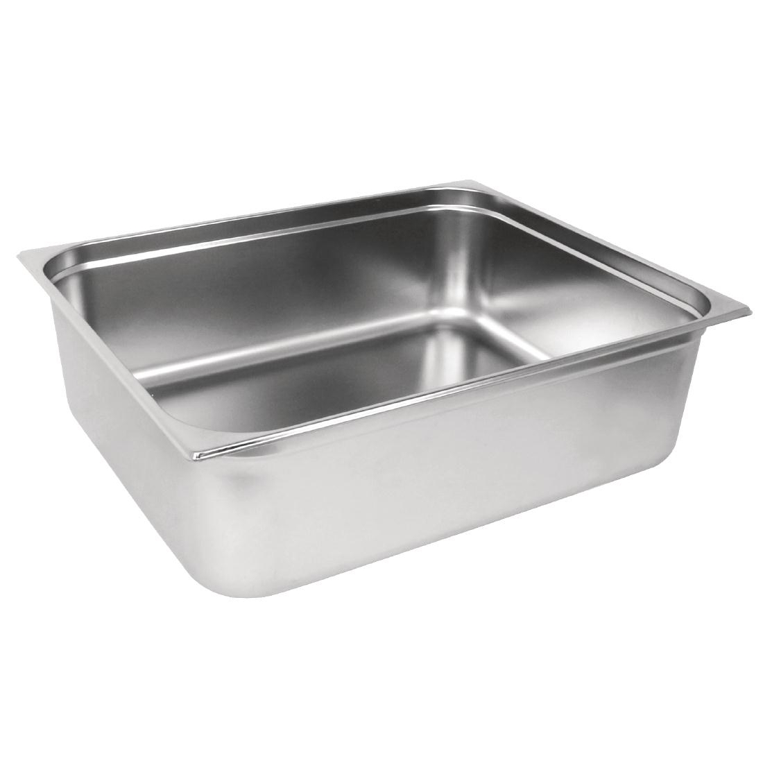 Vogue Stainless Steel GN 2/1 Double Size Gastronorm Pan 200mm By Vogue ...