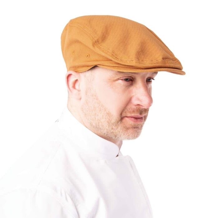 Chef Works Urban Rockford Pigment Dye Canvas Flat Cap - Nutmeg