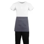 Whites Short Bistro Apron Charcoal