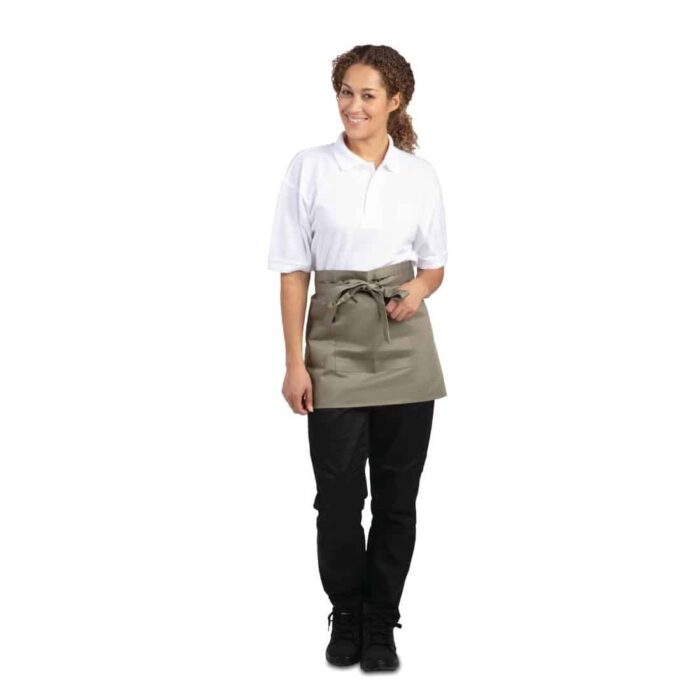 Whites Short Bistro Apron Olive