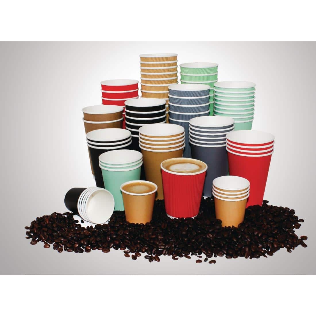 Red disposable coffee sale cups