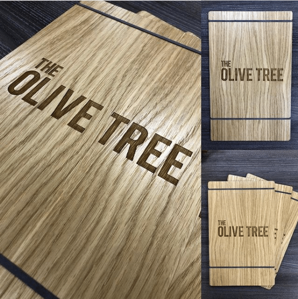 Wooden Menu Covers - Smart Hospitality Supplies - Olive Tree