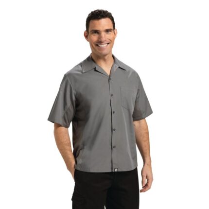 Chef Works Unisex Cool Vent Grey Chefs Shirt