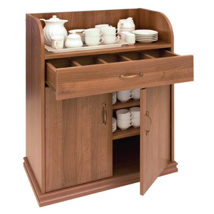 Deluxe Dumbwaiter With Doors Walnut