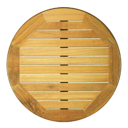 Werzalit Pre-drilled Round Table Top  Teak 600mm