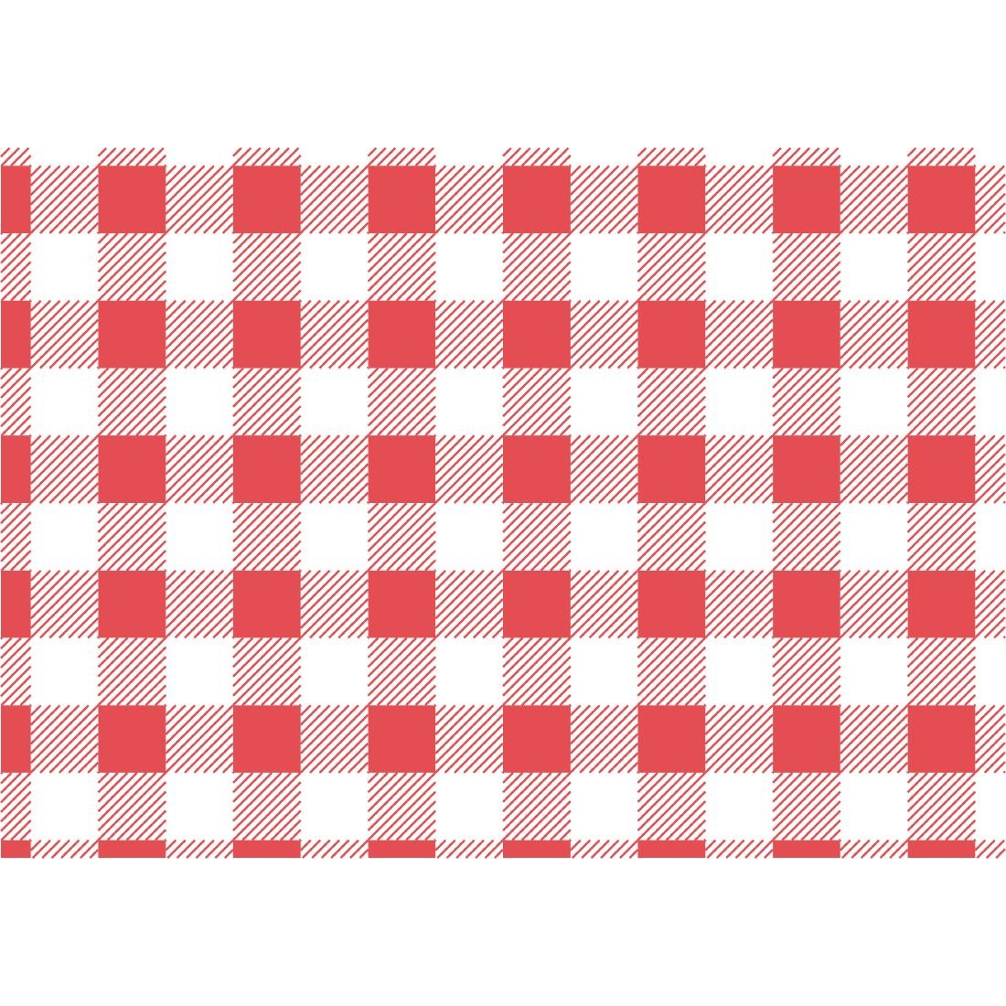 Red Gingham Greaseproof Paper 250x250mm by Non Branded-CL657