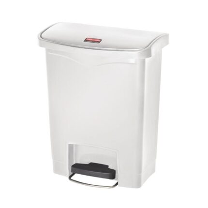 Rubbermaid Slim Jim Step on Bin Front Pedal 30Ltr White