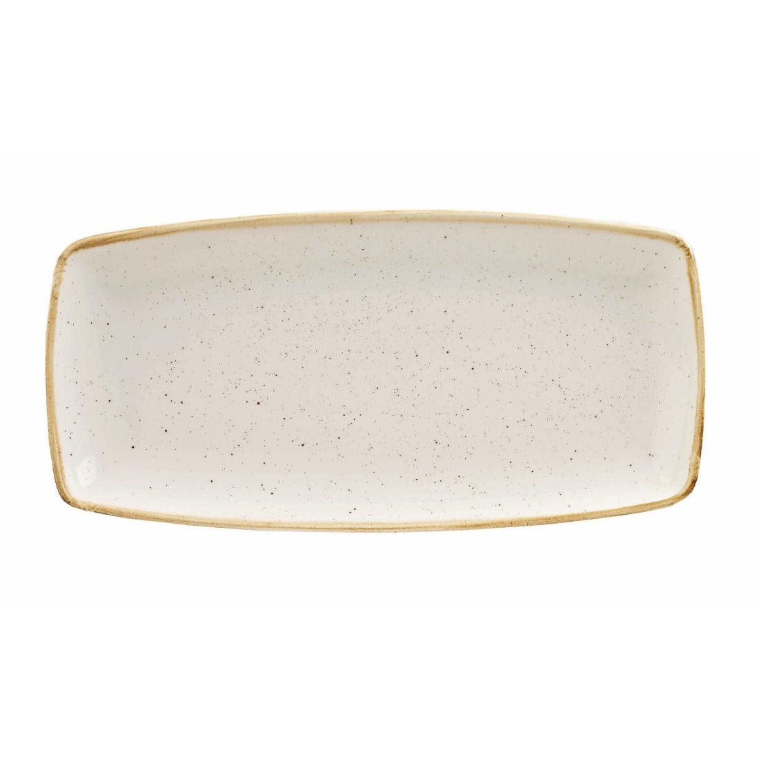 Churchill Stonecast Rectangular Plate Barley White 295 x 150mm