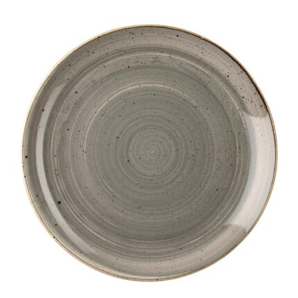 Churchill Stonecast Round Coupe Plate Peppercorn Grey 260mm