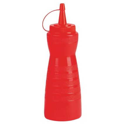 Vogue Red Lidded Sauce Bottle