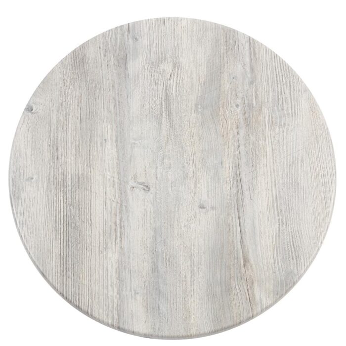 Werzalit Pre-drilled Round Table Top  Ponderosa White 800mm