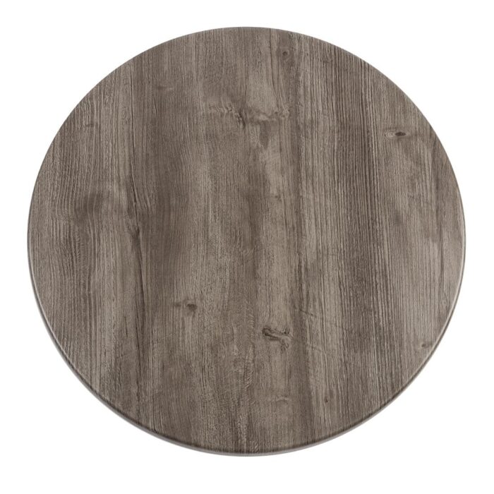 Werzalit Pre-drilled Round Table Top  Ponderosa Grey 600mm