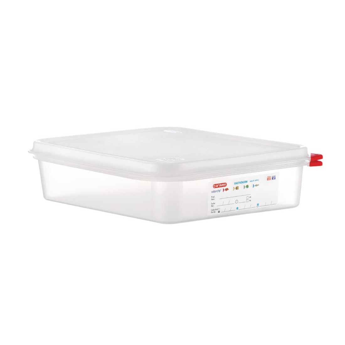 Araven 1/2 GN Food Containers  4L With Lid