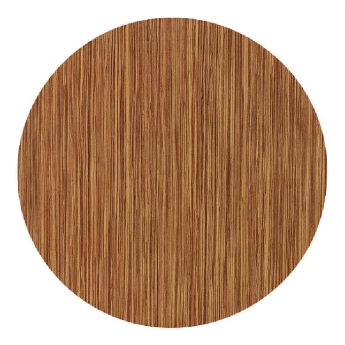 Werzalit Pre-drilled Round Table Top  Zebrano 700mm