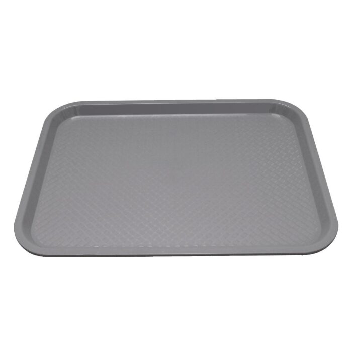 Kristallon Plastic Fast Food Tray Grey Large