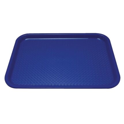Kristallon Plastic Fast Food Tray Blue Large