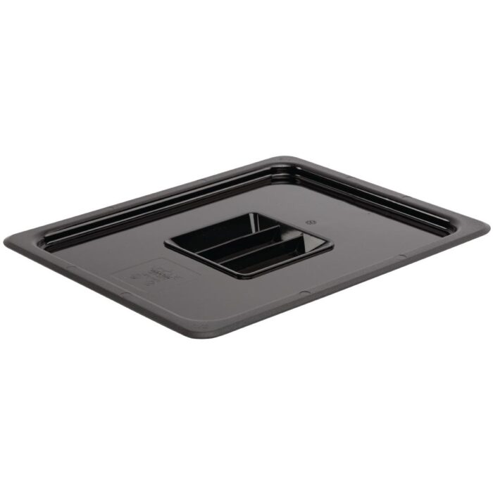 Vogue Polycarbonate 1/2 Gastronorm Lid Black