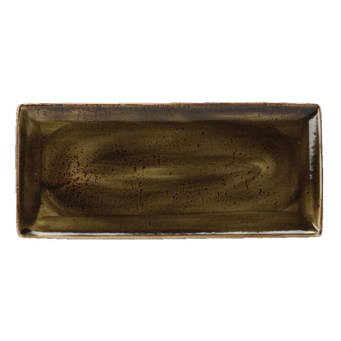 Steelite Craft Brown Rectangular Platters 370x 265mm