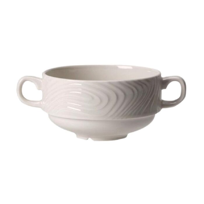 Steelite Optik Handled Soup Bowls 285ml