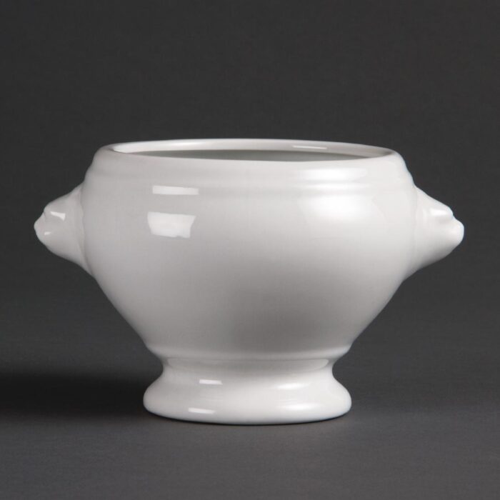 Olympia Whiteware Lion Head Soup Bowls 475ml