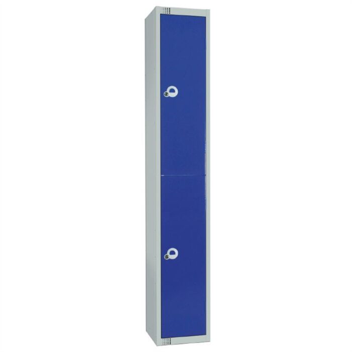 Elite Double Door Padlock Locker Blue