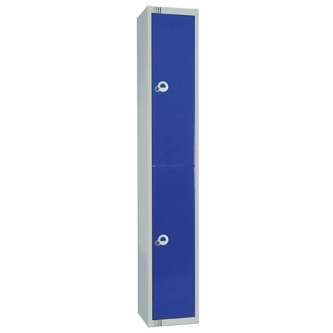 Elite Double Door Electronic Combination Locker with Sloping Top Blue